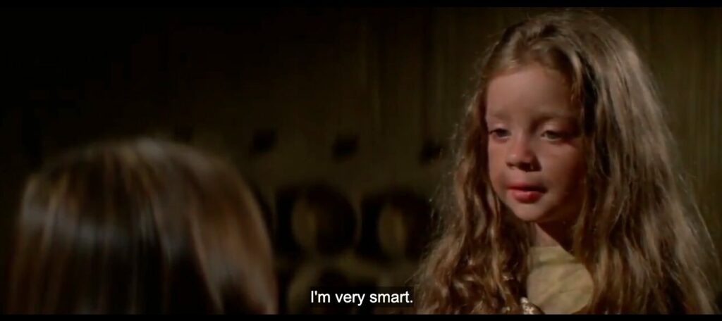 A dirty little girls says, "I'm very smart"